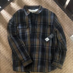 Men’s Backcountry Flannel Sherpa Lined Shirt Jacket